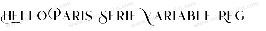 Hello Paris Serif Variable Reg字体转换